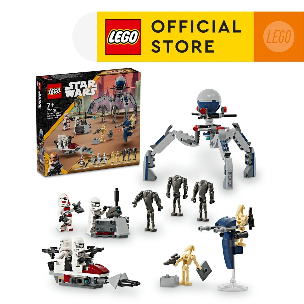 LEGO Star Wars 75372 Clone Trooper & Battle Droid Battle Pack Building Set (215pcs.), Building Blocks, Kids Toy