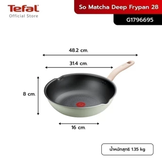 [สินค้าใหม่]Tefal กระทะก้นลึก ขอบหยัก So Matcha ก้นอินดักชั่น ขนาด 28 ซม. รุ่น G1796695