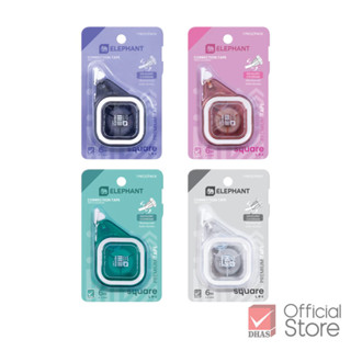 Elephant เทปลบคำผิด 6 m. รุ่น สแควร์ จำนวน 1 ชิ้น