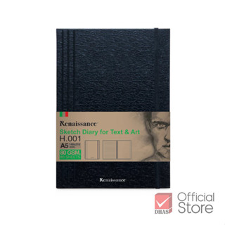Renaissance สมุดวาดเขียน สมุดสเก็ตซ์ Text & Art ขนาด A5 80 แ…