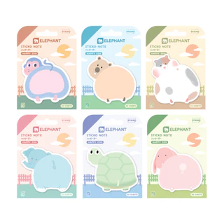 Elephant กระดาษโน๊ต กระดาษโน้ตกาวในตัว แฟนซี Happy Farm (คละลาย) 1 ชิ้น