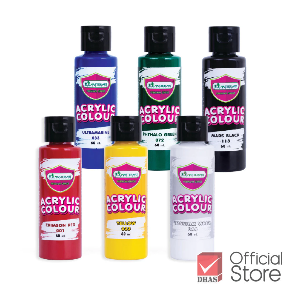 Master Art สีอะคริลิค 60 มล. 6 เฉดสี จำนวน 1 ขวด
