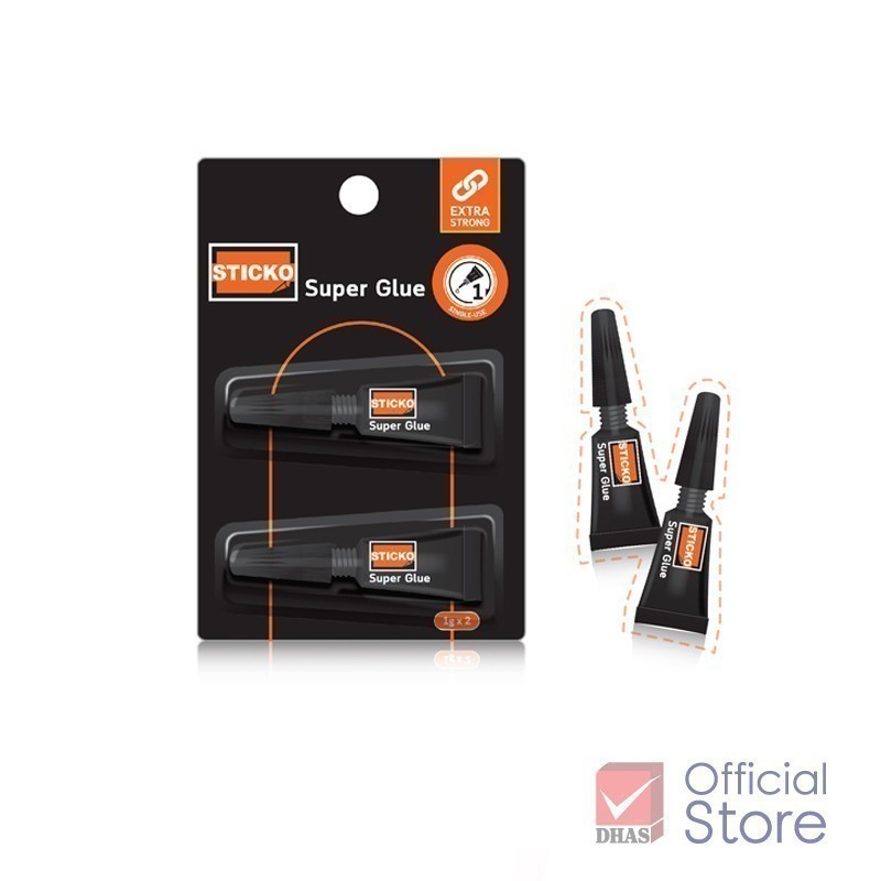 Elephant กาว กาววิทยาศาสตร์ Sticko 1 กรัม แพ็ค 2 ชิ้น