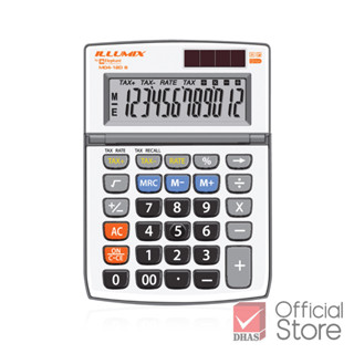 Illumix เครื่องคิดเลข เครื่องคิดเลขขนาดกลาง รุ่น M04-12D สีเ…