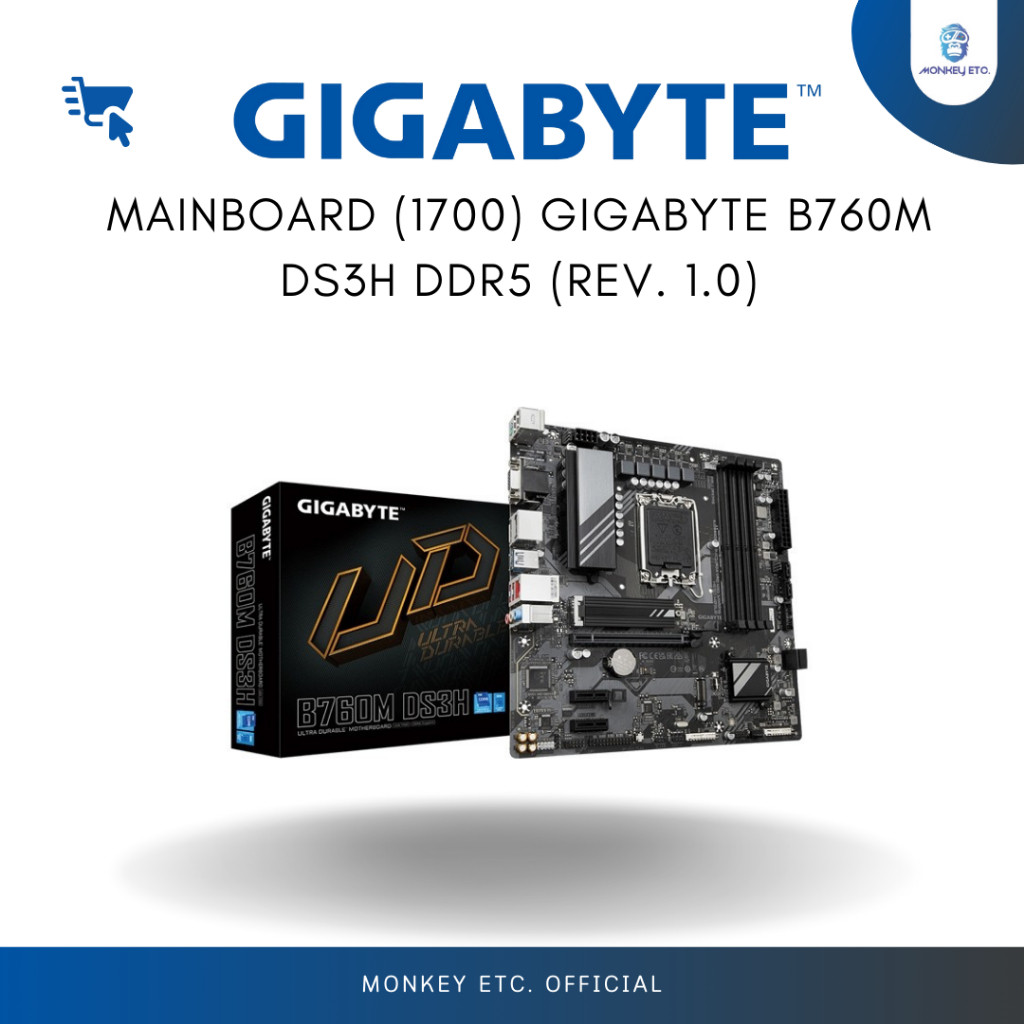 MAINBOARD (1700) GIGABYTE B760M DS3H DDR5 (REV. 1.0)