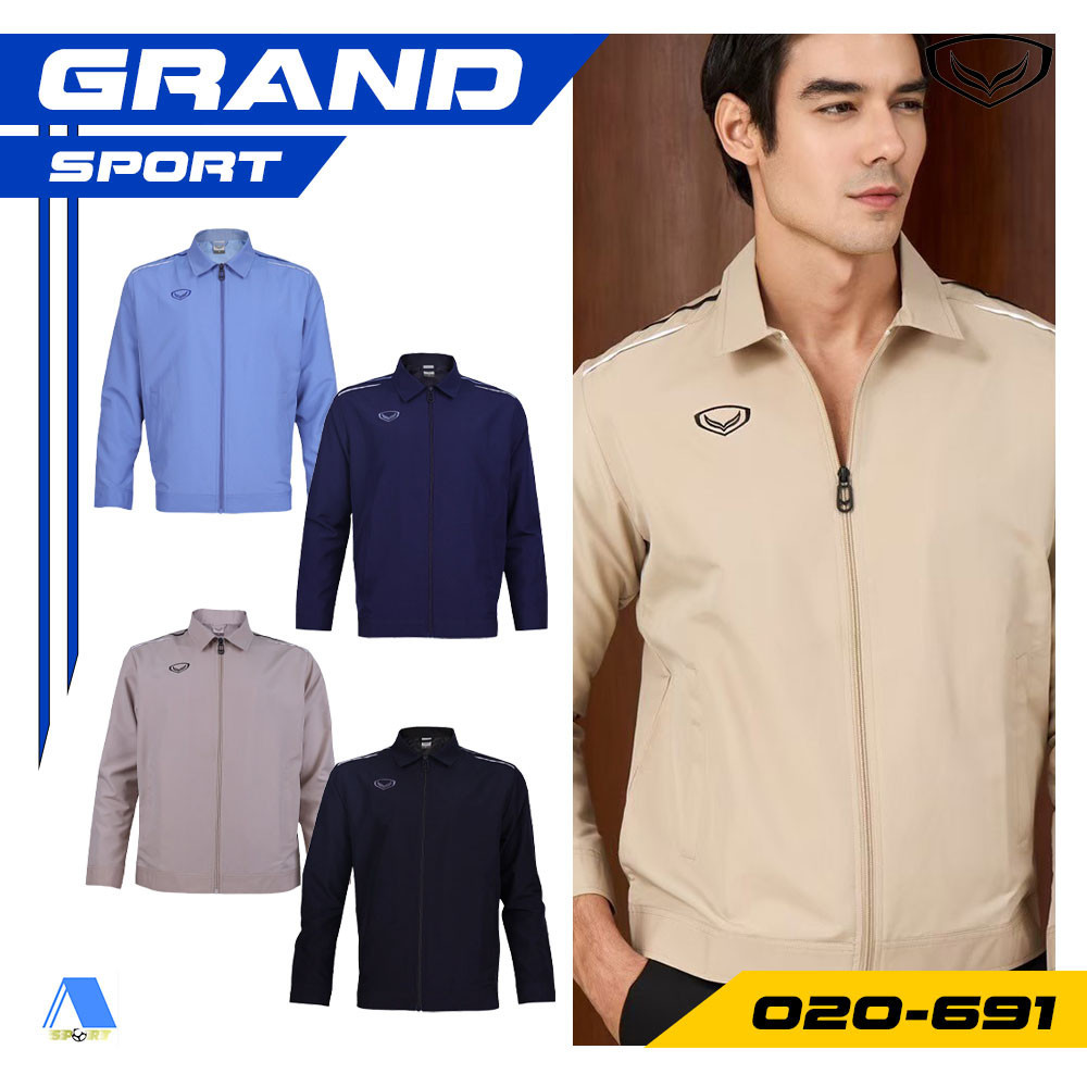 [[ส่งฟรี!! มีเงินคืน]] GRAND SPORT เสื้อแจ็คเก็ตตัดต่อกุ๊น(ชาย) รหัส 020691 แท้100%