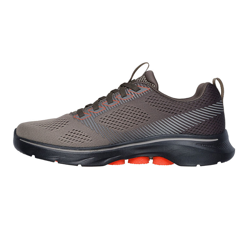 Skechers สเก็ตเชอร์ส รองเท้าผู้ชาย Men GOwalk 7 GOwalk Shoes - 216559-BRBK - Air-Cooled Goga Mat