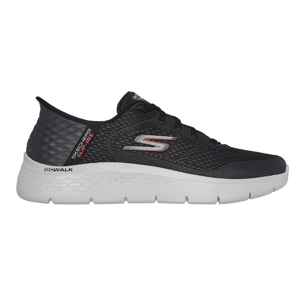 Skechers สเก็ตเชอร์ส รองเท้าผู้ชาย Men Slip-ins GOwalk Flex New World Walking Shoes - 216505-BKOR Air-Cooled Memory Foam