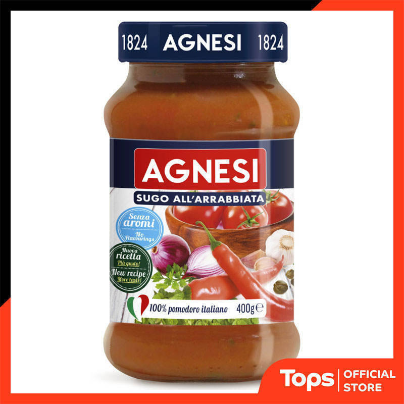 AGNESI แอคเนซีอาร์แร็บเบียตาพาสต้าซอส 400กรัม [0000080525424]
