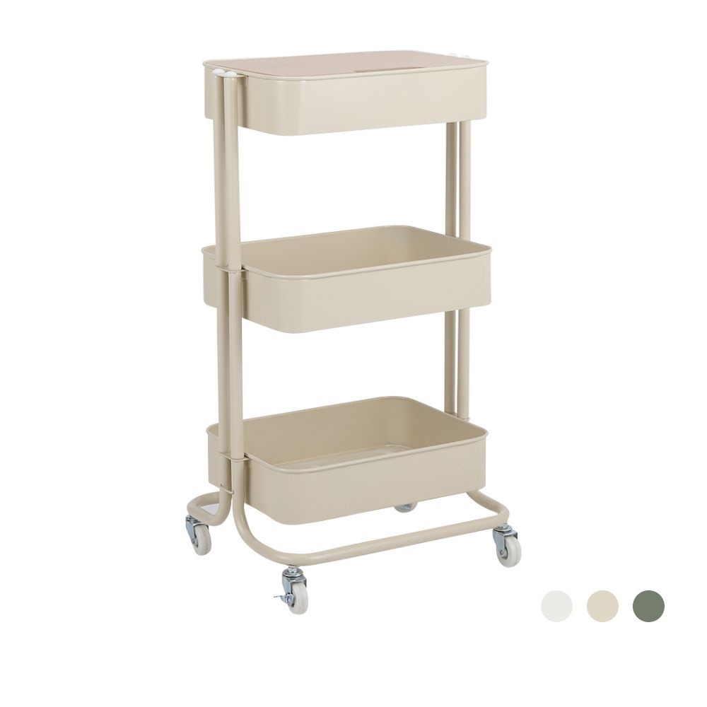 INDEX LIVING MALL ชั้นวางของ 3 ชั้น พร้อมล้อ รุ่นเอลโล่