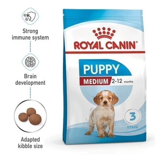 Royal Canin Medium Puppy 1kg อาหารเม็ดลูกสุนัข พันธุ์กลาง อายุ 2-12 เดือน (Dry Dog Food, โรยัล คานิน)