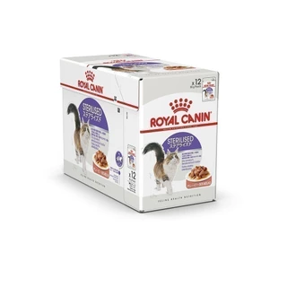 [12 ซอง] Royal Canin Sterilised Pouch Gravy อาหารเปียกแมวโตทำหมัน อายุ12เดือนขึ้นไป (เกรวี่,Wet Cat Food,โรยัล คานิน)