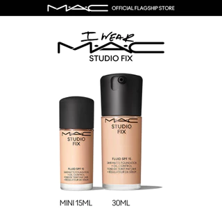 MAC MINI STUDIO FIX FLUID SPF15 15ML/ แมค ครีมรองพื้น MINI STUDIO FIX FLUID SPF15 เนื้อแมตต์ติดทนนาน 24ชม. 15 มล.