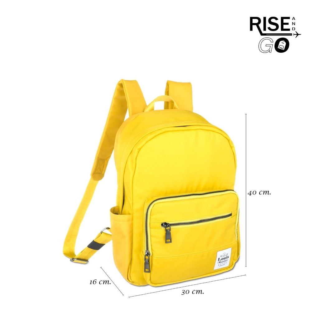 Louis Montini (Rise & Go) กระเป๋าเป้สะพายหลัง ผ้าไนล่อน Unisex Backpack BBP10