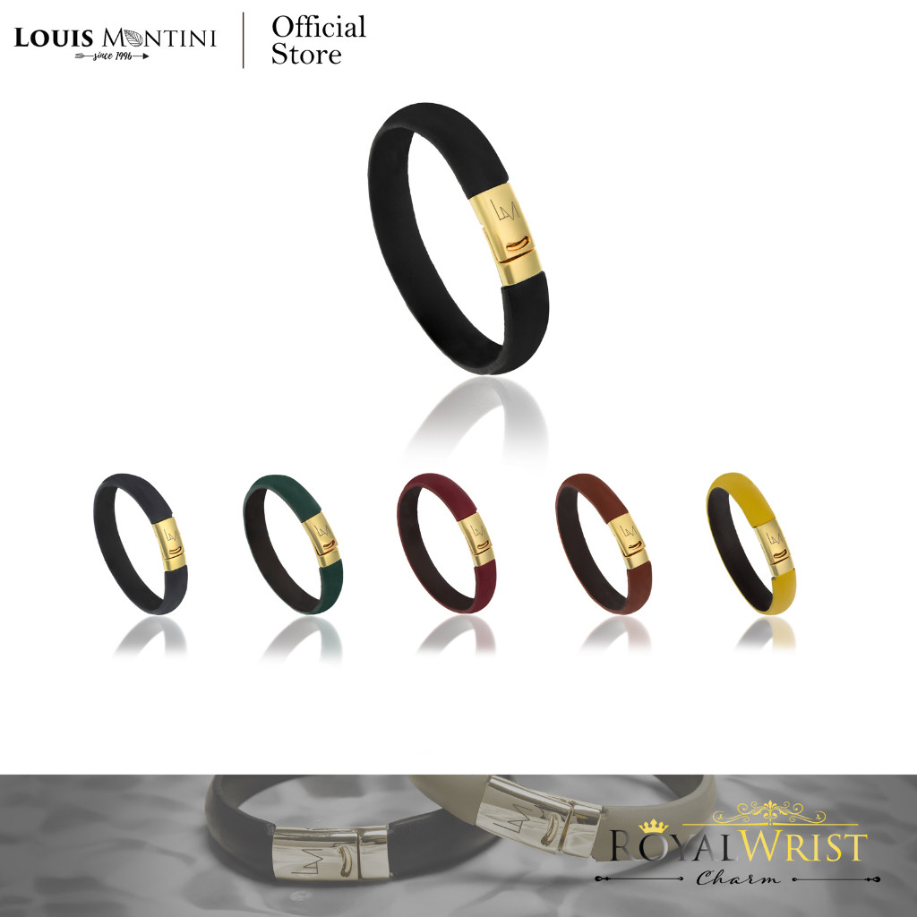 Louis Montini (RoyalWrist Charms) กำไลข้อมือ หนังวัวแท้ หนังออยด์ Cowhide Bracelets LEABL003