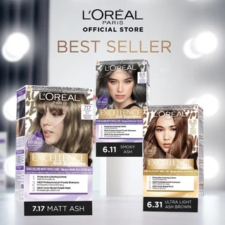ลอรีอัล ปารีส L'Oreal Paris Excellence Fashion ยาย้อมผม ครีมเปลี่ยนสีผม สีย้อมผม เฉดสีน้ำตาลแดง