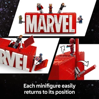 LEGO Super Heroes Marvel 76313 MARVEL Logo & Minifigures (931pcs.), Building Blocks, Kids Toy