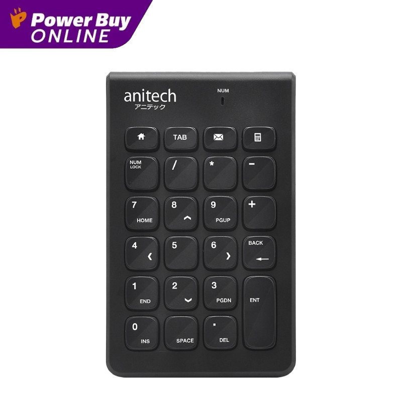 ANITECH คีย์บอร์ดตัวเลขไร้สาย (สีดำ) รุ่น N185