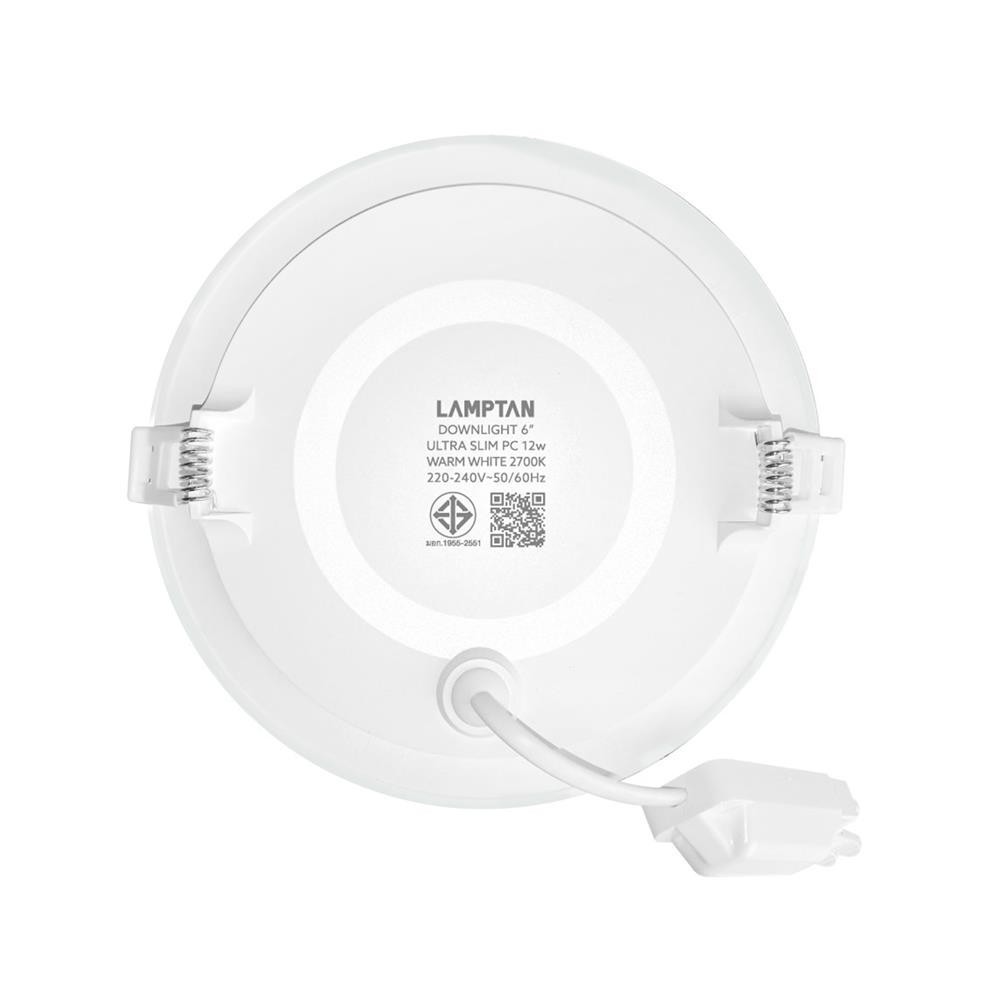 LAMPTAN ดาวน์ไลท์ LED ULTRA SLIM PC 6 นิ้ว 12 วัตต์ WARM WHITE สีขาว จัดส่งโดย HomePro ราคา ถูกที่สุด ดีลบีเคเค แกลเลอรีภาพที่ 3