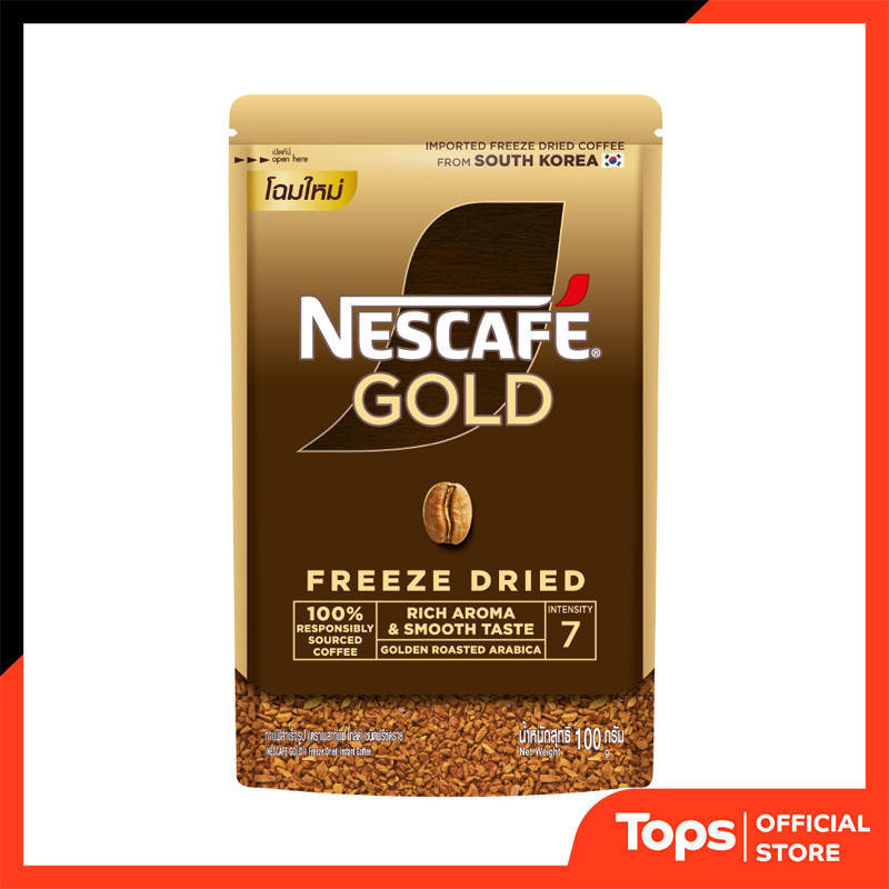 NESCAFE เนสกาแฟโกลด์เบลนด์กาแฟสำเร็จรูปถุงตั้ง 100กรัม [8850125073364]