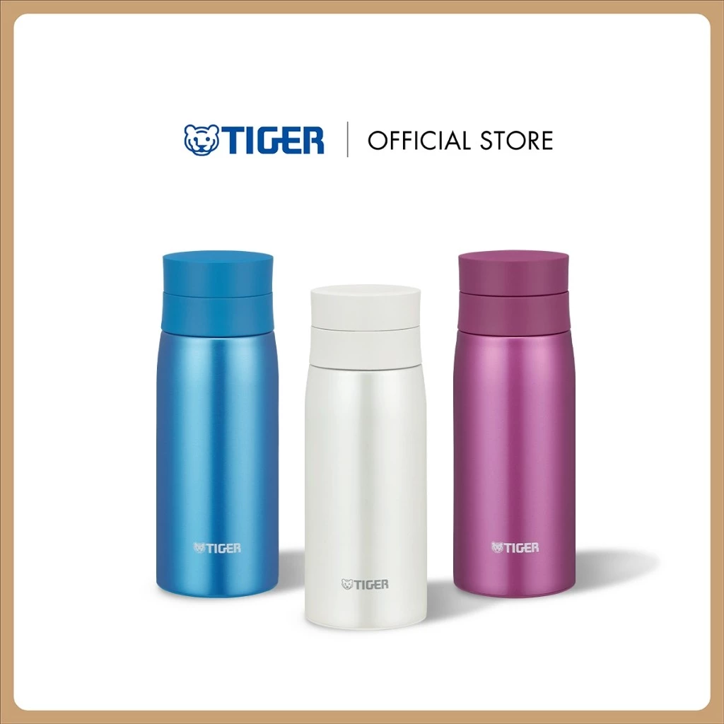 TIGER กระบอกน้ำสุญญากาศ 0.35L (Best Seller) เบาพิเศษ 170g เก็บความเย็น-ร้อน มีที่กั้นน้ำแข็ง รุ่น MCY-A