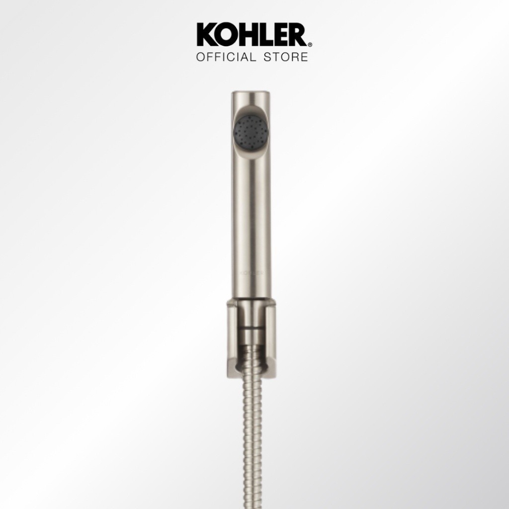 KOHLER Cuff hygiene spray w/hose and fixed wall bracket สายฉีดชำระ สีนิกเกิ้ลปัดลาย K-98100X-B-BN​