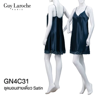 Guy Laroche ชุดนอนซาติน กระโปรงสายเดี่ยว ผ้านุ่ม ลื่น เย็นสบาย รุ่น GN4C31,GN4C60 SIZE M-3XL