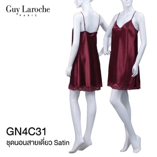 Guy Laroche ชุดนอนซาติน กระโปรงสายเดี่ยว ผ้านุ่ม ลื่น เย็นสบาย รุ่น GN4C31,GN4C60 SIZE M-3XL
