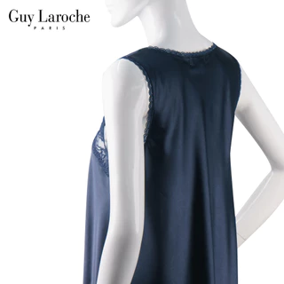 Guy Laroche ชุดนอน GN4C43 ของแท้เกรด A ทรงกระโปรงสั้น ผ้าซาตินเนื้อนุ่ม ผ้าลื่น แต่งลูกไม้ที่อกด้านหน้า