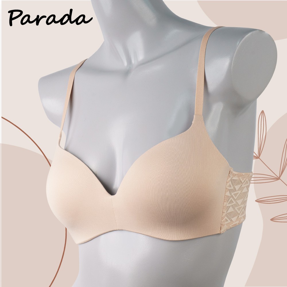Parada เสื้อชั้นใน SV1Y09 เกรดAของแท้  โมลดันทรง 4/5 ไร้โครง เสริมโบนด้านข้าง ลำตัวด้านหลัง ผ้าลูกไม้ เนื้อนุ่ม