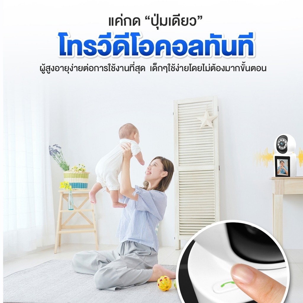 ASTON กล้องวงจรปิด วิดีโอคอลสองทาง IP2Call โทรคุยได้ไม่เสียตังค์ Wifi วิดิโอคอลได้ในตัว สามารถโต้ตอบได้