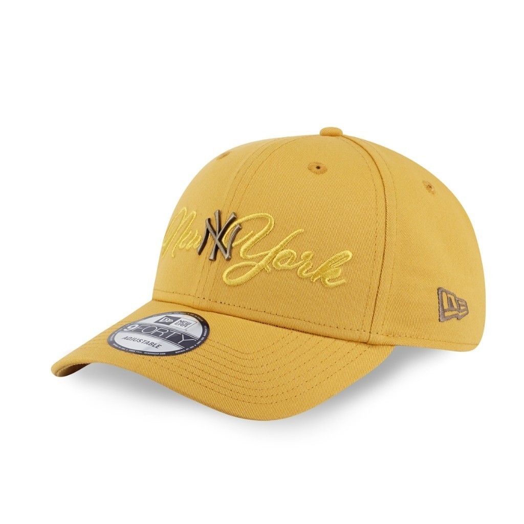 New Era หมวกรุ่น New York Yankees MLB Metal Crest Yellow Mustard 9FORTY Cap