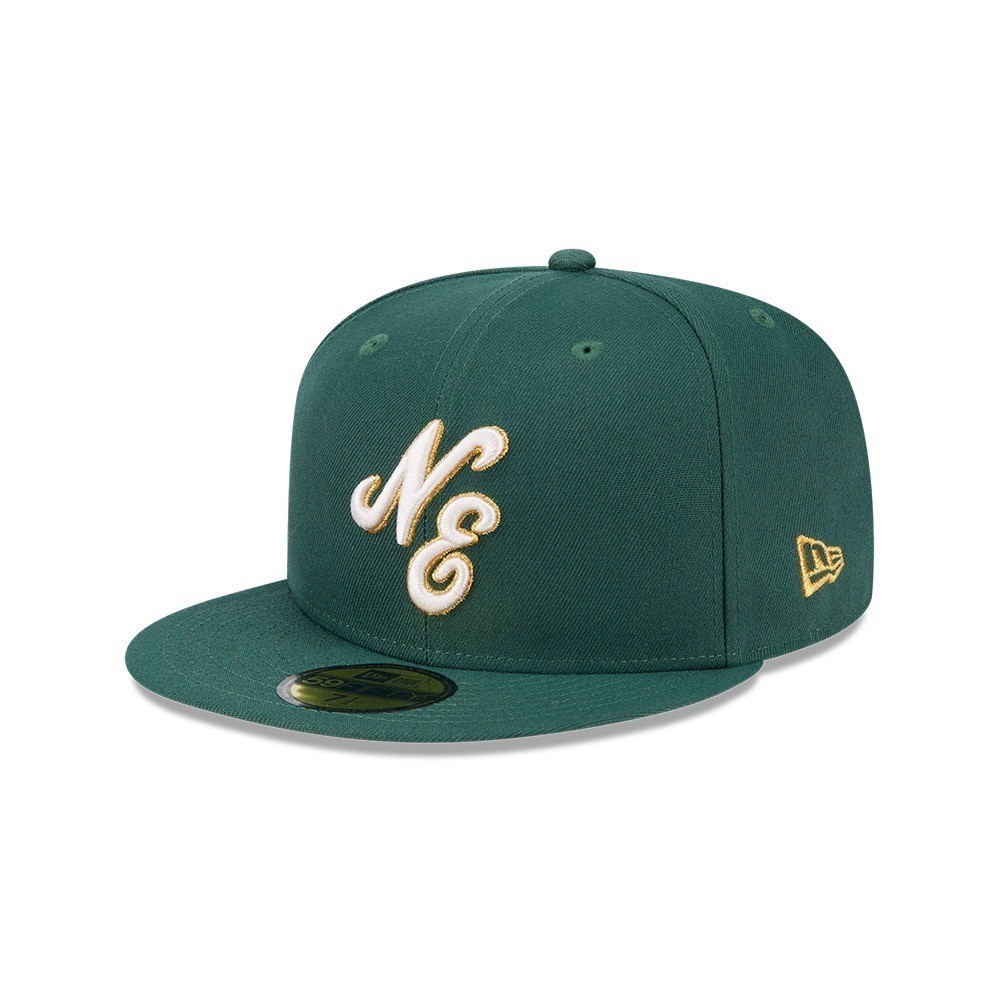 NEW ERA หมวก รุ่น NEW ERA 59FIFTY DAY 70TH ANNIVERSARY DARK GREEN "NE" SCRIPT LOGO 59FIFTY CAP