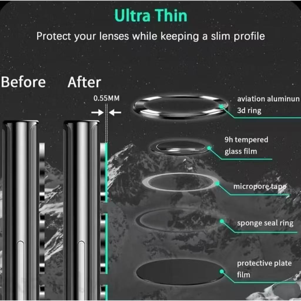 ฟิล์มกระจก กันรอย เลนส์กล้อง สำหรับ Samsung A05S A15 A16 A25 A35 A54 A55 เลนส์กล้อง - รูปที่ 4
