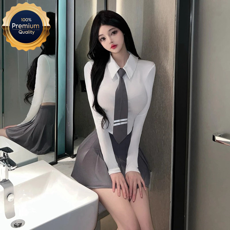 ชุดนักเรียน ชุดคอสเพลย์ รุ่น N908 เน็คเทา 🏆เกรดพรีเมี่ยมแท้