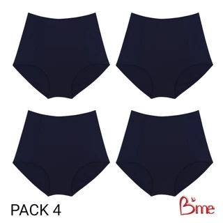 B'me กางเกงในเอวสูง รุ่น ME7069 (แพ็ก4ตัว) สีดำ สีนู้ด สีกรม สีชมพูกุหลาบ สีโอวัลติน สีเบจ