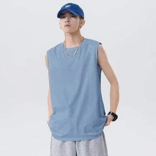 เสื้อกล้ามผู้ชายพอดีมาตรฐานที่สะดวกสบายสําหรับกิจกรรมการพักผ่อนในฤดูร้อน