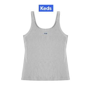 KEDS เสื้อกล้าม รุ่น KEDS RIBBED TANK TOP สีเทา ( F24APT0101…