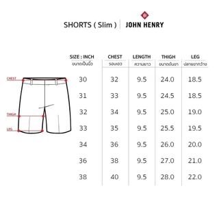 John Henry กางเกงผู้ชายขาสั้น ทรงเข้ารูป รุ่น JH S524MSHSM13 - สีกรมท่า