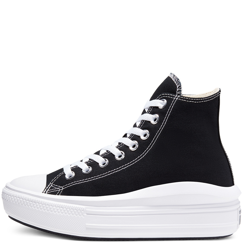 CONVERSE รองเท้าผ้าใบ น้ำหนักเบา นุ่มสบาย รุ่น CTAS MOVE HI BLACK – 568497CF_H1BKXX สีดำ ผู้หญิง ราคา ถูกที่สุด ดีลบีเคเค แกลเลอรีภาพที่ 2