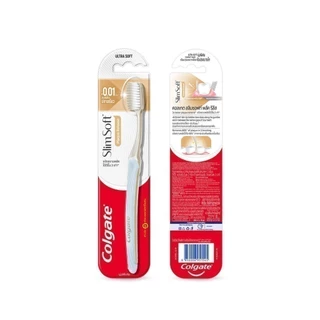 [มี 3 แพ็คให้เลือก] เเปรงสีฟัน คอลเกต สลิมซอฟท์ พลัค รีลีส (คละสี) Colgate Slim Soft Plaque Release Toothbrush
