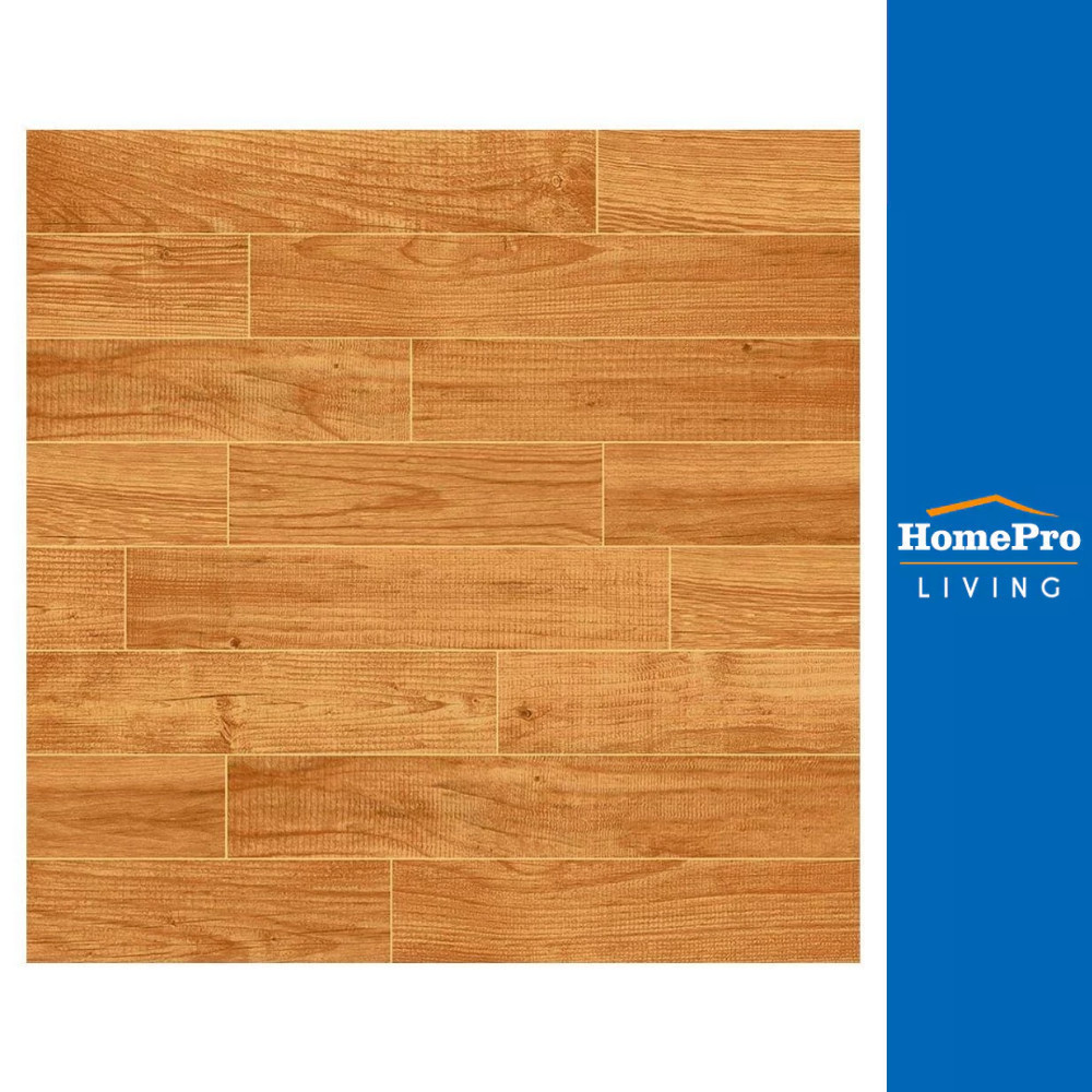 HomePro กระเบื้องพื้น 16X16 นิ้ว มะค่า ปาร์เก้ น้ำตาล A แบรนด์ ภูผา