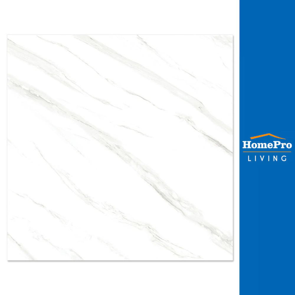 TARA กระเบื้องพื้นพอร์ซเลน 60x60 ซม. มูนไลท์ ไวท์ 1.44M2 จัดส่งโดย HomePro