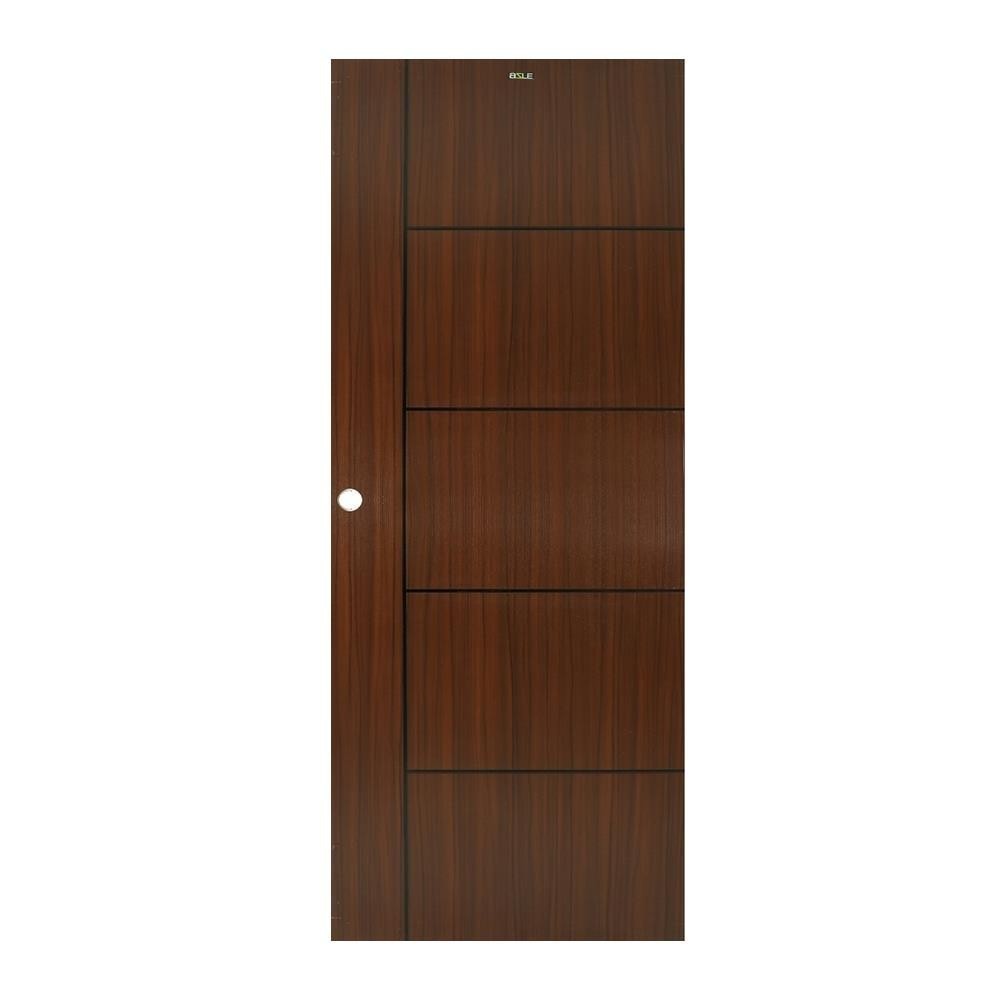 HomePro ประตู UPVC LT-06 80x200 ซม. สี BROWNIE OAK แบรนด์ AZLE