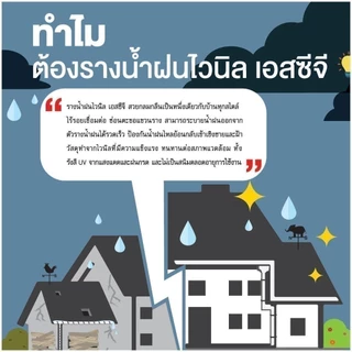 SCG รางน้ำฝน ไวนิล DELUXE 3 ม. สีขาว จัดส่งโดย HomePro
