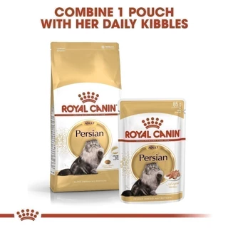 [เซตคู่] Royal Canin Persian Adult 4kg + Persian Pouch Loaf 1 กล่อง อาหารเม็ด+เปียกแมวโต พันธุ์เปอร์เซียน (โรยัล คานิน)