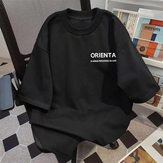 (ผ้าฝ้าย 100%) Luvoro 2025 ORIENTAลวดลาย สีดำ สีขาว เสื้อยืด เสื้อยืดคอกลม oversize T-shirt unisex COD เนื้อผ้านุ่มระบายอากาศดี แขนสั้น ผู้หญิง เสื้อยืดแขนสั้น สไตล์เกาหลี ผ้าฝ้าย วัยผู้ใหญ่ ชุดคู่รัก พิเศษขนาดใหญ่ C1068