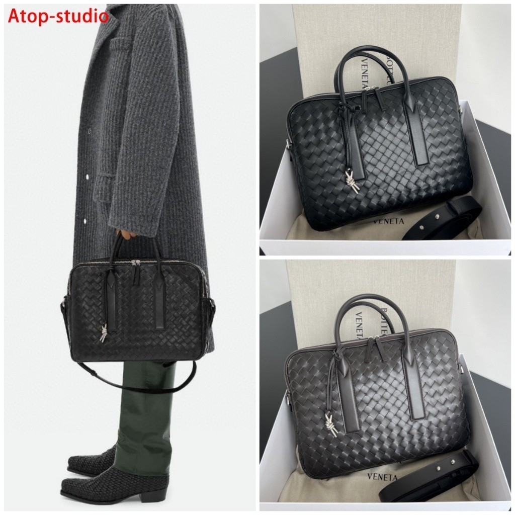 Pre order ราคา11900 Bottega Veneta บอทเทกา เวเนตา 766361 Getaway กระเป๋าเอกสาร Leather SZ39*28.5*8CM