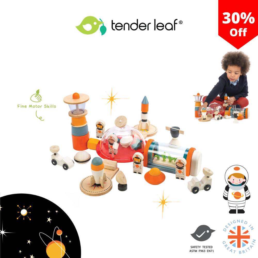 Tender Leaf Toys ของเล่นไม้ ของเล่นบทบาทสมมติ ชุดสถานีอวกาศ Life on Mars Set