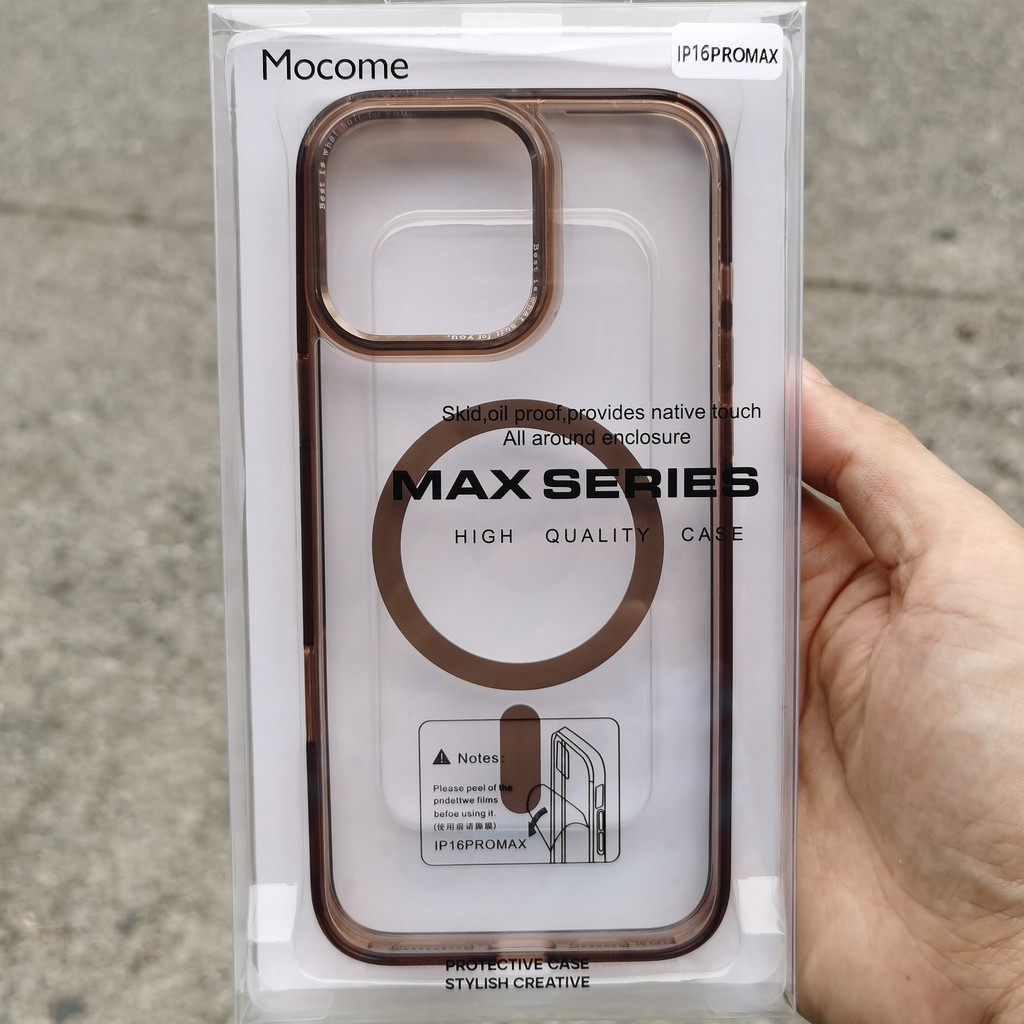 MOCOME เคสชาร์จไร้สาย iPhone 16 Pro / 16 Pro Max / 15 Pro/15 Pro Max/14 Pro Max เคสไอโฟน16 เคสใส ขอบ